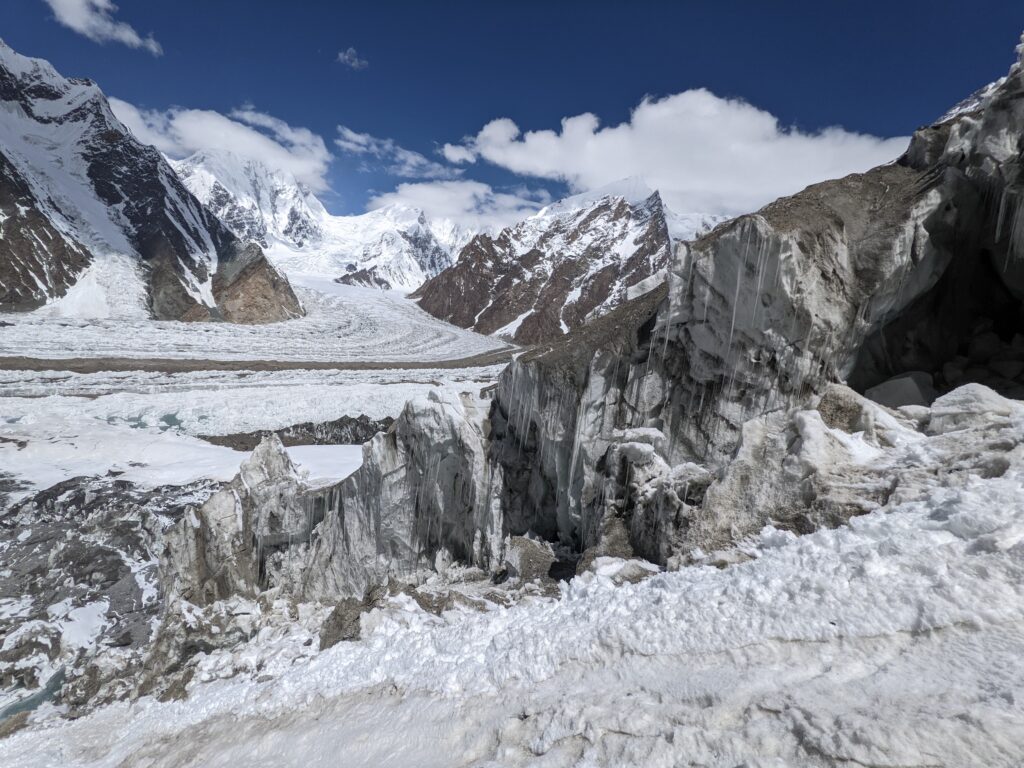 View from a little above crampon point on Broad Peak